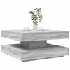 vidaXL Coffee Table 360-Degree Rotatable Grey Sonoma 70x70x34.5 cm