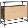 vidaXL Sideboard with Glass Top Smoked Oak 98x35x81 cm Engineered Wood