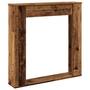 vidaXL Fireplace Surround Old Wood 100x20x100 cm Engineered Wood