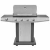 vidaXL Gas Barbecue Grill Silver Stainless steel