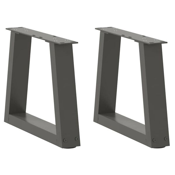 vidaXL Coffee Table Legs V-Shape 2 pcs Anthracite 30x(30-31.3) cm Steel
