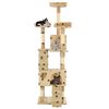 vidaXL Cat Tree with Sisal Scratching Posts 170 cm Paw Prints Beige