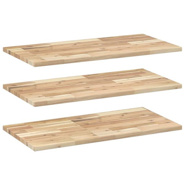 vidaXL Floating Shelves 3 pcs 100x40x2 cm Untreated Solid Wood Acacia