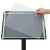 vidaXL Pedestal Poster Stand Black A4 Aluminum and PVC