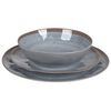 Bo-Camp 12 Piece Tableware Halo Melamine Grey and Terra