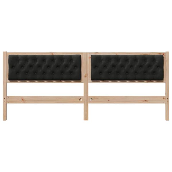 vidaXL Headboard Other Brown and black 200 cm Solid pine wood