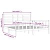 vidaXL Bed Frame without Mattress White 200x200 cm Solid Wood Pine