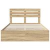 vidaXL Bed Frame with Drawer Sonoma Oak 140 x 200 cm Engineer Wood