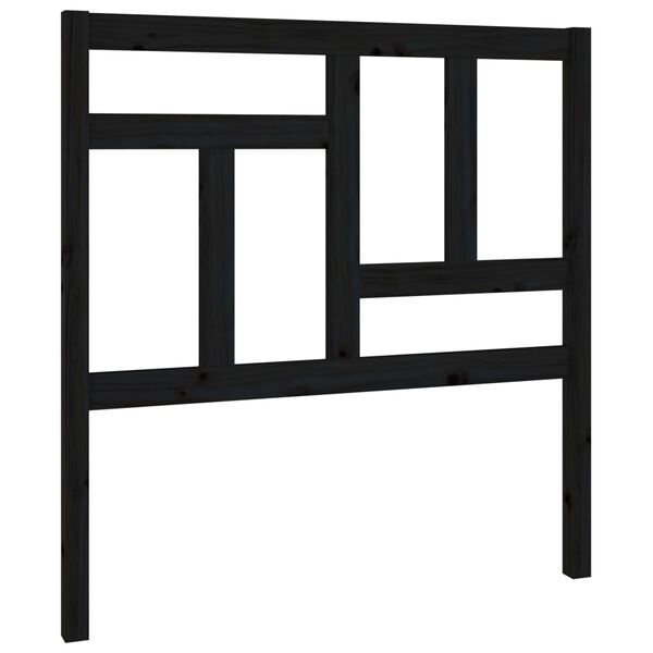 vidaXL Bed Headboard Black 95.5x4x100 cm Solid Wood Pine