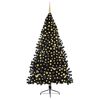 vidaXL Artificial Pre-lit Christmas Tree Black 240 cm PVC