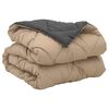 vidaXL Full Year Duvet Anthracite and Taupe 220 x 140 cm Microfiber