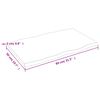 vidaXL Table Top 80x50x2 cm Untreated Solid Wood Oak Live Edge