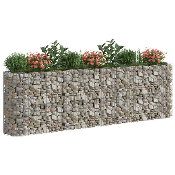 vidaXL Gabion Raised Bed Galvanised Iron 330x50x100 cm