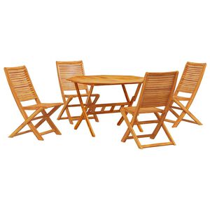 vidaXL Garden Dining Set 5 pcs Brown Solid Acacia Wood