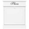 vidaXL Shoe Cabinet White 50x28x58 cm Paulownia Wood