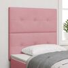 vidaXL Headboard with LED Strip Lights Adjustable Pink 90 cm Velvet