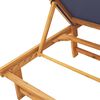 vidaXL Sun Lounger Blue Solid Wood Acacia and Textilene