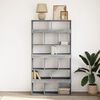 vidaXL Bookcase Grey Sonoma 100x33x187.5 cm Engineered Wood