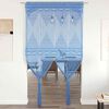 vidaXL Macrame Curtain Blue 140x240 cm Cotton