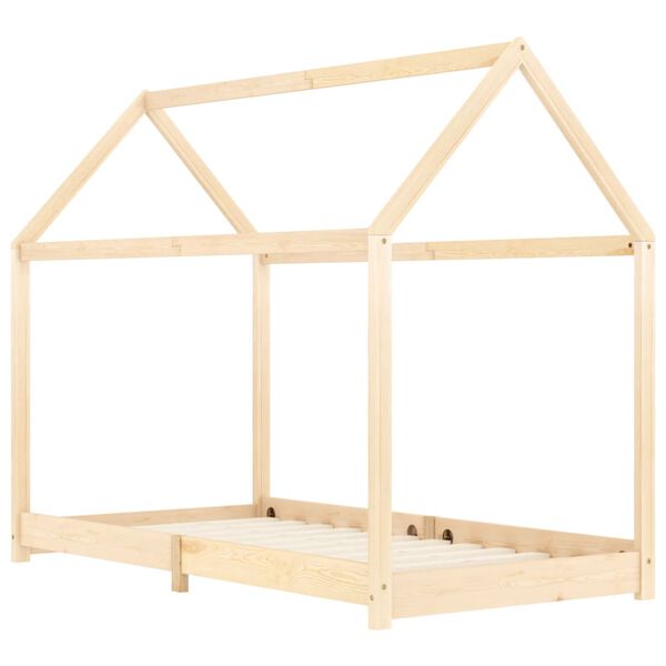 vidaXL Kids Bed Frame Solid Pine Wood 90x200 cm