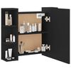 vidaXL Mirror Cabinet with LED Black 70x16.5x60 cm