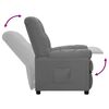 vidaXL Recliner Chair Light Grey Fabric