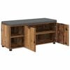 vidaXL Hall Bench Old Wood 100 x 38 x 46 cm Engineered Wood and Fabric