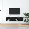 vidaXL TV Cabinets 2 pcs Black Oak 60x31x25.5 cm Engineered Wood