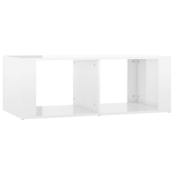 vidaXL Coffee Table High Gloss White 100x50x36 cm Engineered Wood