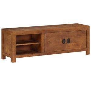 vidaXL TV Cabinet with Shelf Brown 110 x 30 x 40 cm Solid mango wood