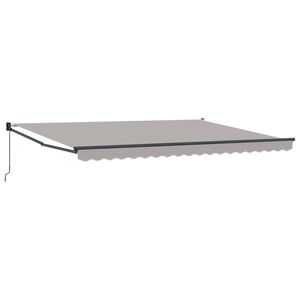 vidaXL Awning Manual Light Grey 450 x 300 x 165 cm Polyester and Metal