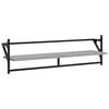 vidaXL 6 Piece Wall Shelf Set with Bars Grey Sonoma Engineered Wood