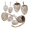 dobar 8-Piece Hanging Bird Seed Pine Cones