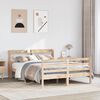 vidaXL Bed Frame with Headboard without Mattress 160x200 cm