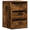 vidaXL Corner Chest of Drawers Smoked Oak 40x41x58 cm Engineered Wood