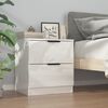 vidaXL Bedside Cabinets 2 pcs High Gloss White Engineered Wood