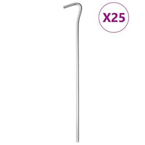 vidaXL Tent Pegs 25 pcs 23 cm &Oslash;5 mm Galvanised Steel