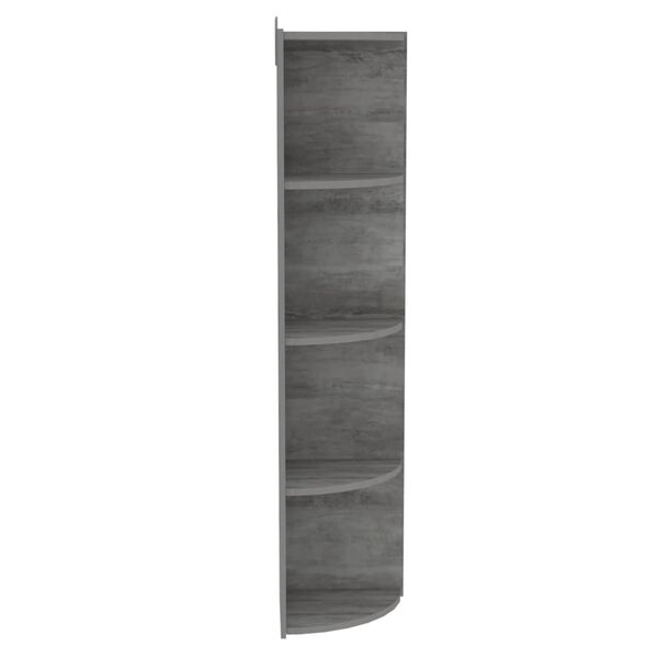 vidaXL Standing Corner Shelf Concrete Grey 40x41.5x180 cm Engineered Wood