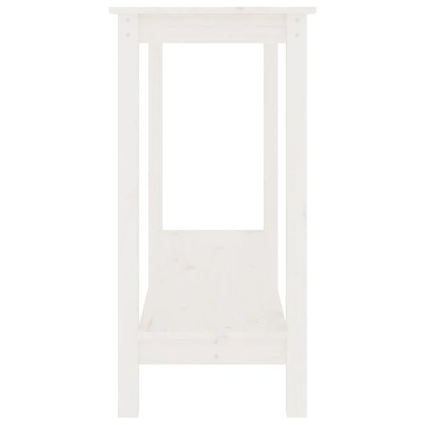 vidaXL Console Table White 110x40x80 cm Solid Wood Pine