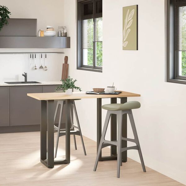 vidaXL Bar Table Legs T-Shaped&nbsp;2 pcs Black 40x35x(90-91) cm Steel