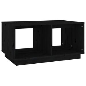 vidaXL Coffee Table Black 80x50x40 cm Solid Wood Pine