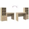 vidaXL Desk with Drawer 2 pcs Sonoma Oak