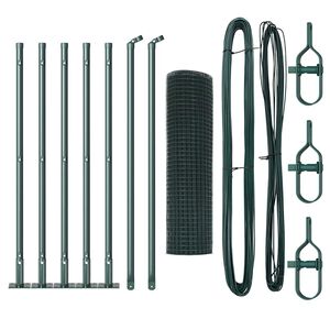 vidaXL Fence Post Green