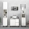 vidaXL 4 Piece Bathroom Furniture Set High Gloss White Engineered Wood