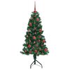 vidaXL Corner Artificial Christmas Tree Green 150 cm PVC and Metal