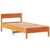 vidaXL Bed Frame without Mattress Wax Brown 90x200 cm Solid Wood Pine
