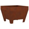 vidaXL Fire Pit Brown 50 x 50 x 38 cm Weathering Steel