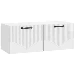vidaXL Wall-Mounted TV Cabinet High Gloss White 78.5 x 31 x 30 cm