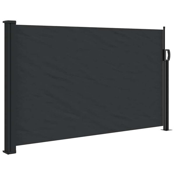 vidaXL Retractable Side Awning Black 117x300 cm