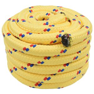 vidaXL Boat Rope 4 mm 25 m Yellow